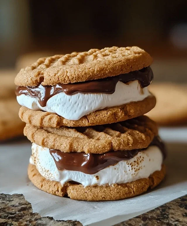 Peanut Butter S'mores Sandwich Cookies