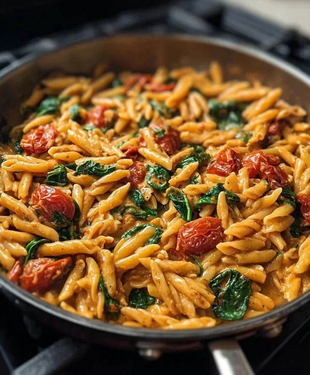 One-Pot Spinach Tomato Pasta