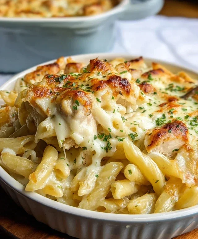 Chicken Alfredo Bake