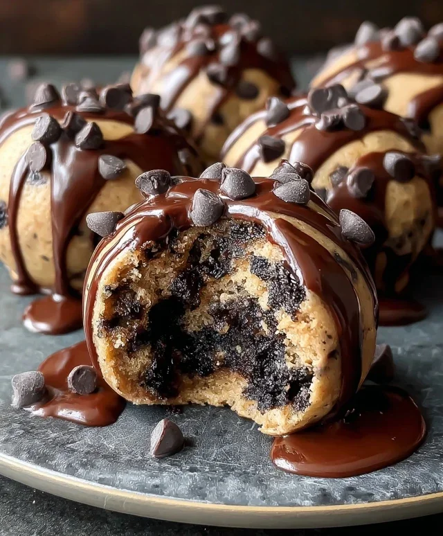 Chocolate Chip Cookie Dough Brownie Bombs