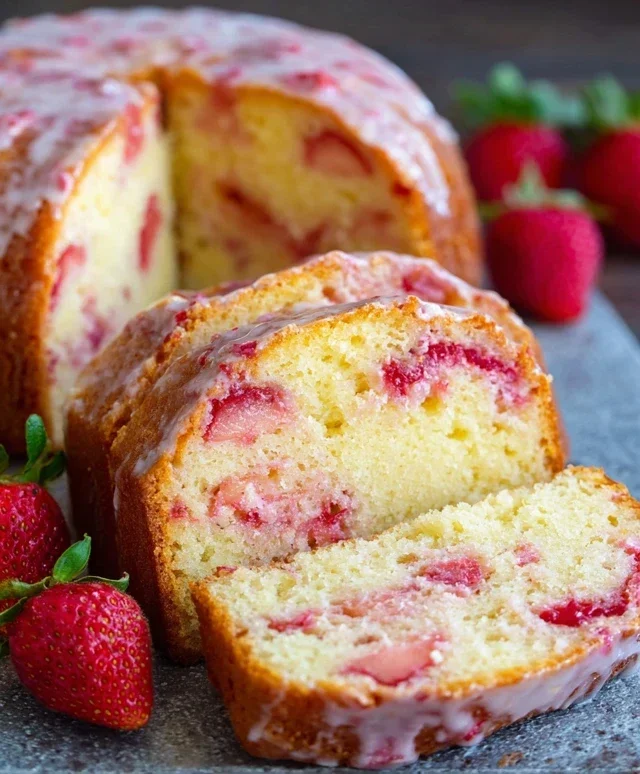 Strawberry Pound Cake
