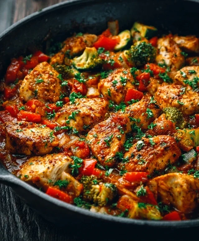 Healthy Chicken and Vegetables Skillet