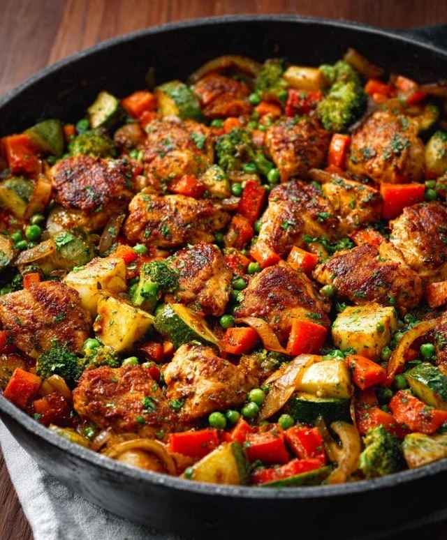 Healthy Chicken and Vegetables Skillet
