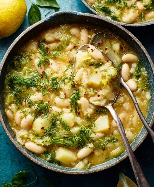 Lemon-Dill White Bean & Potato Soup