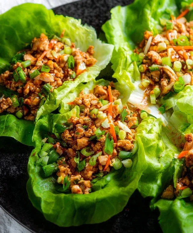 Asian chicken lettuce wraps recipe (Whole30, Pnon-non-non-alcoholic alternativeic non-alcoholic aleo, Low Carb)