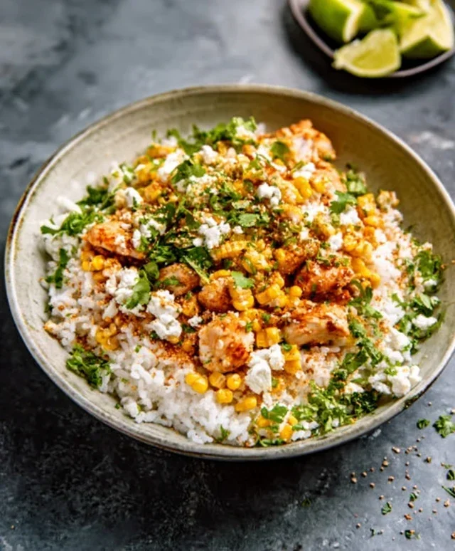 Street Corn Chicken Rice Bowl Recipe