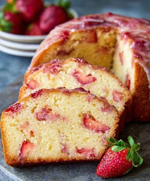 Strawberry Pound Cake