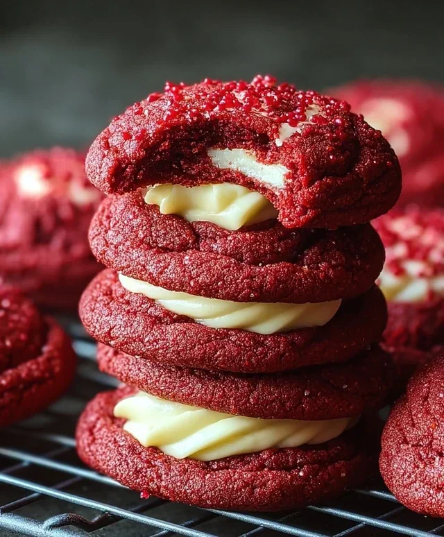 Cream Cheese Red Velvet Cookies
