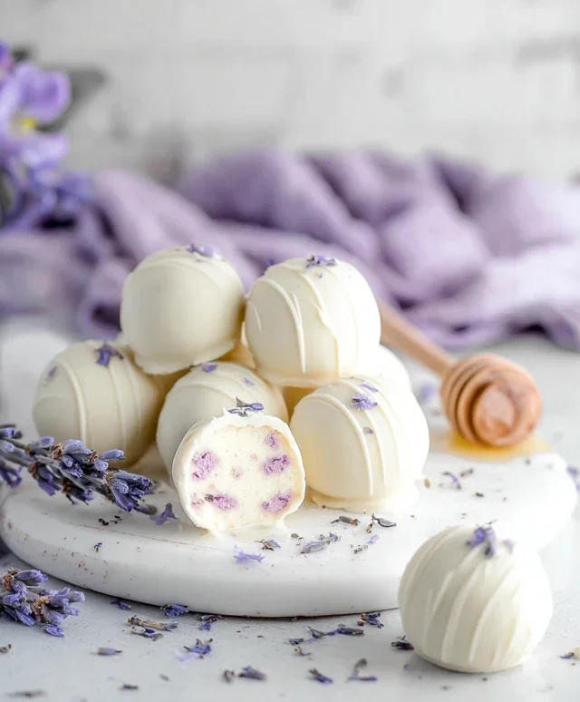 Honey Lavender White Chocolate Truffles