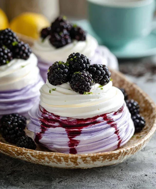 Blackberry Pavlovas