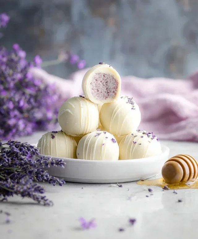 Honey Lavender White Chocolate Truffles
