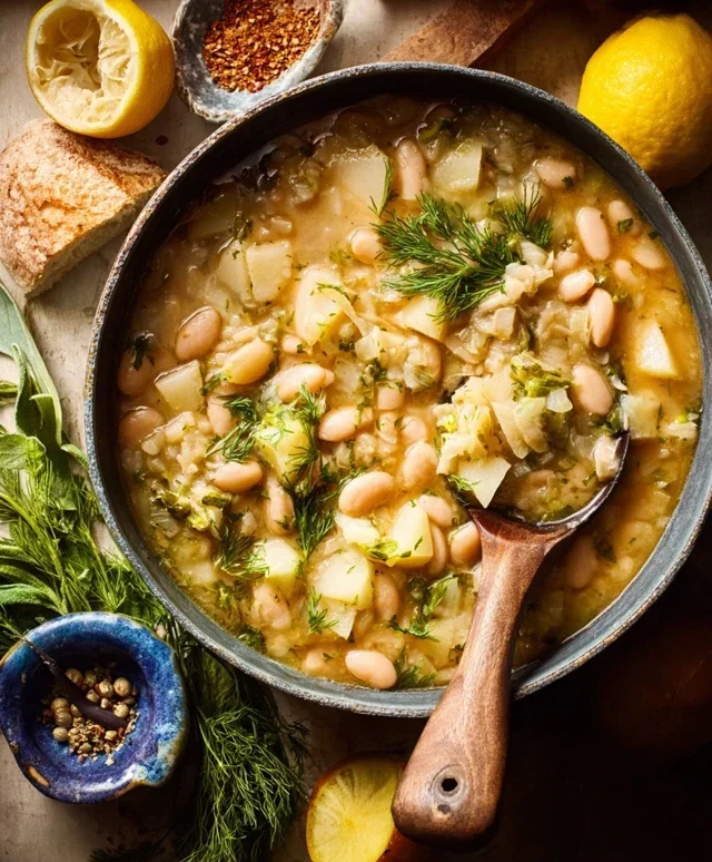 Lemon-Dill White Bean & Potato Soup