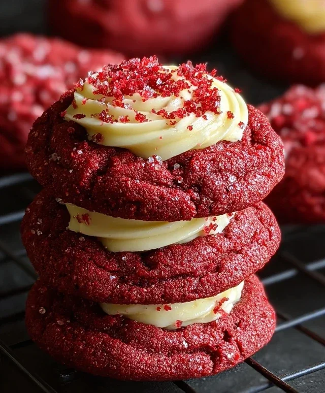 Cream Cheese Red Velvet Cookies