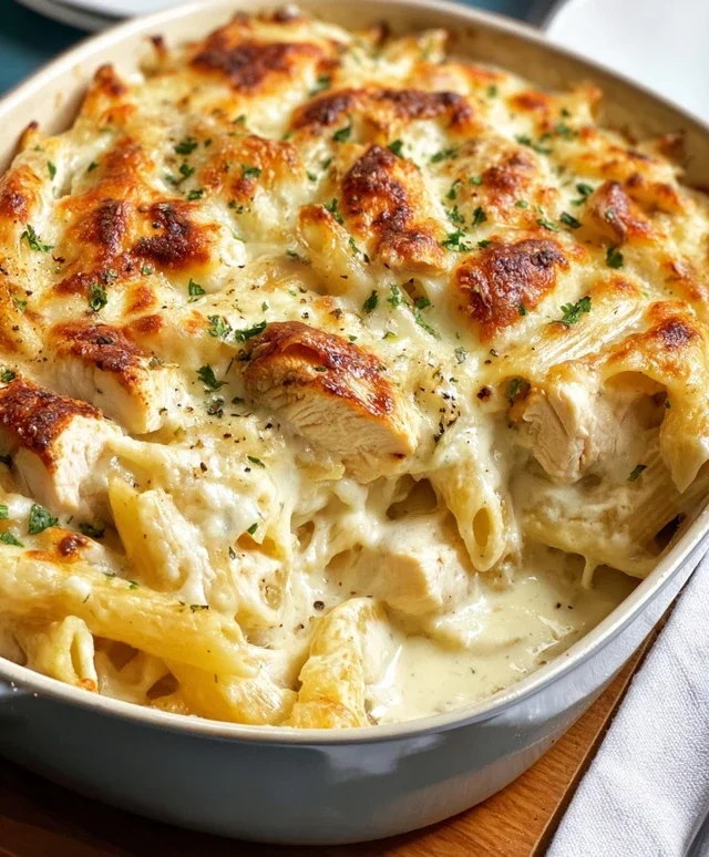 Chicken Alfredo Bake