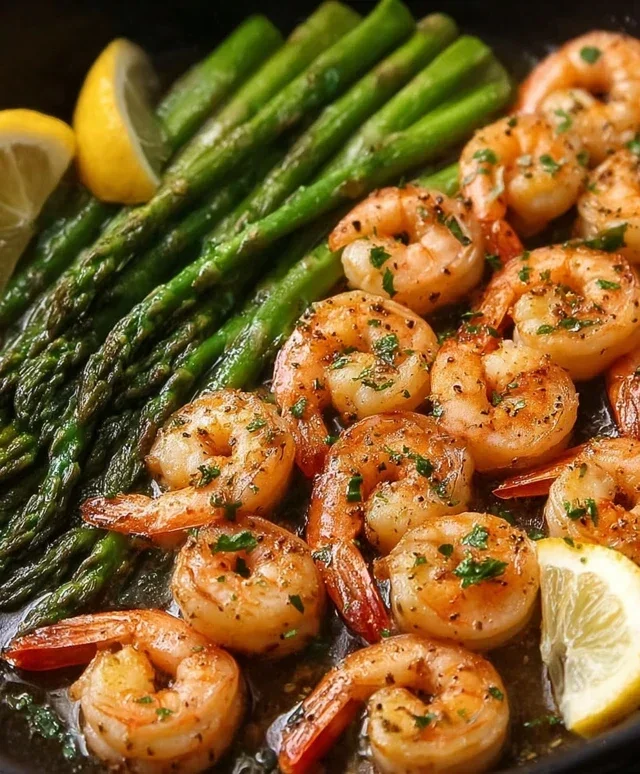 Lemon Garlic Shrimp and Asparagus (20-Minutes)