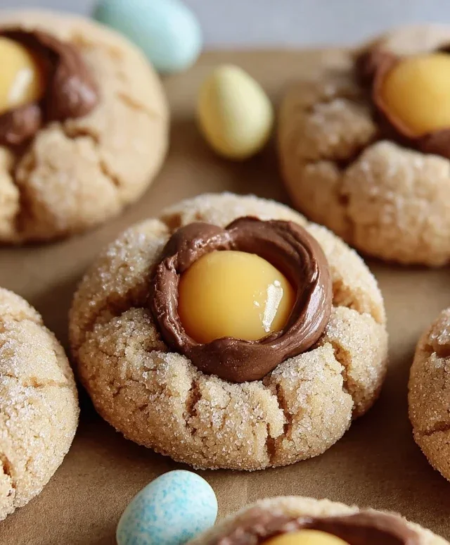 Cadbury Egg Kiss Cookies
