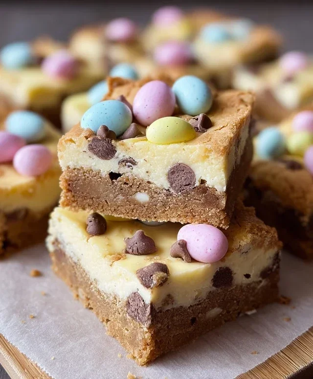Mini Egg Cheesecake Cookie Bars