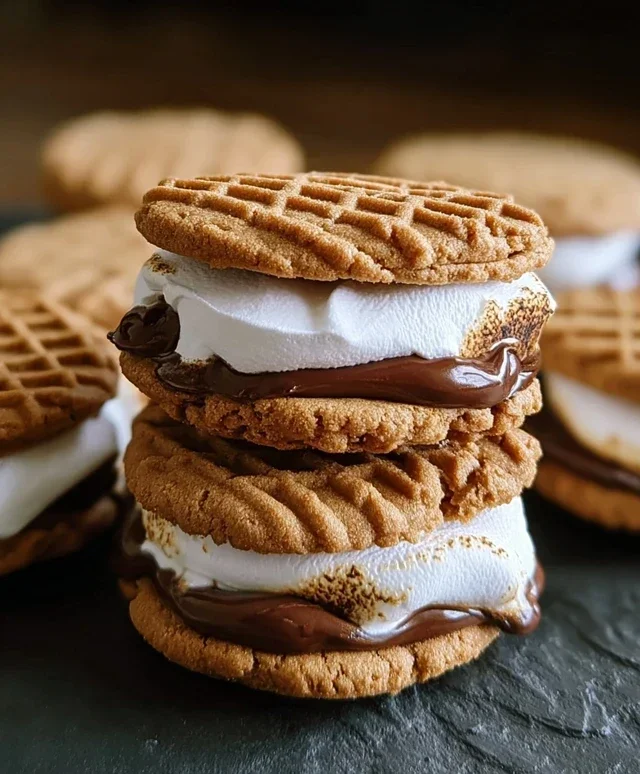 Peanut Butter S'mores Sandwich Cookies