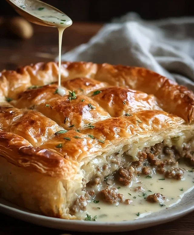 Sausage Gravy Puff Pie
