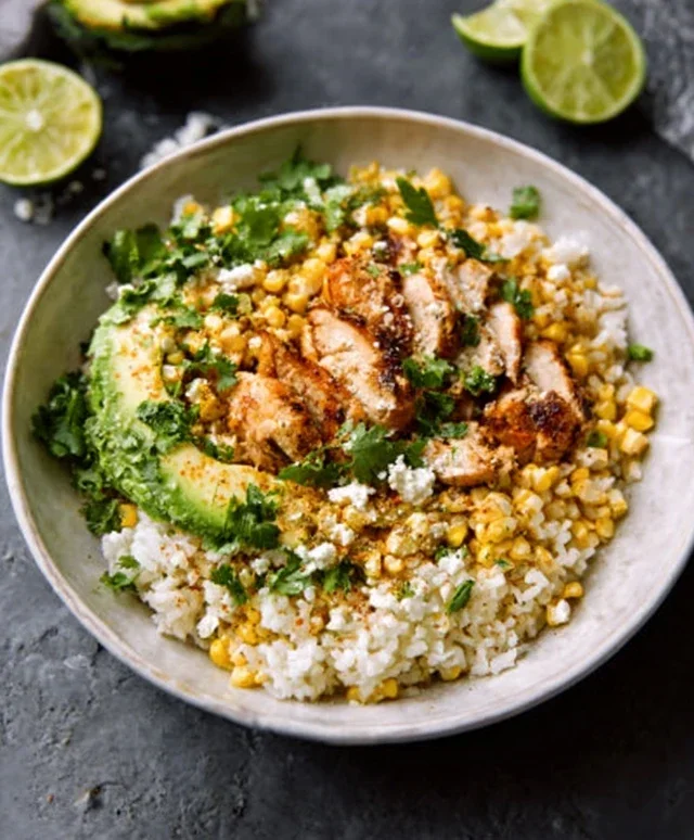Street Corn Chicken Rice Bowl Recipe