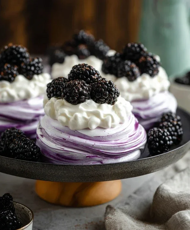 Blackberry Pavlovas