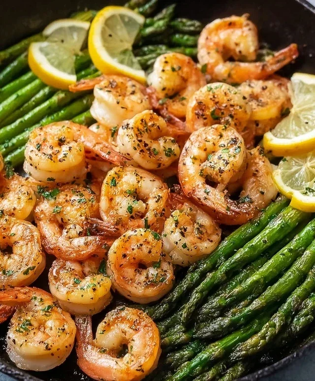 Lemon Garlic Shrimp and Asparagus (20-Minutes)