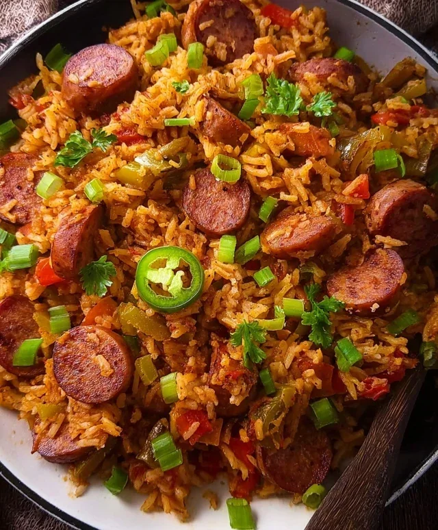 Cajun Sausage and Rice Skillet