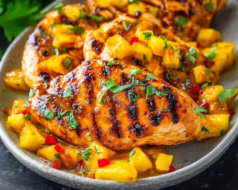 Grilled Mango Pineapple Chicken