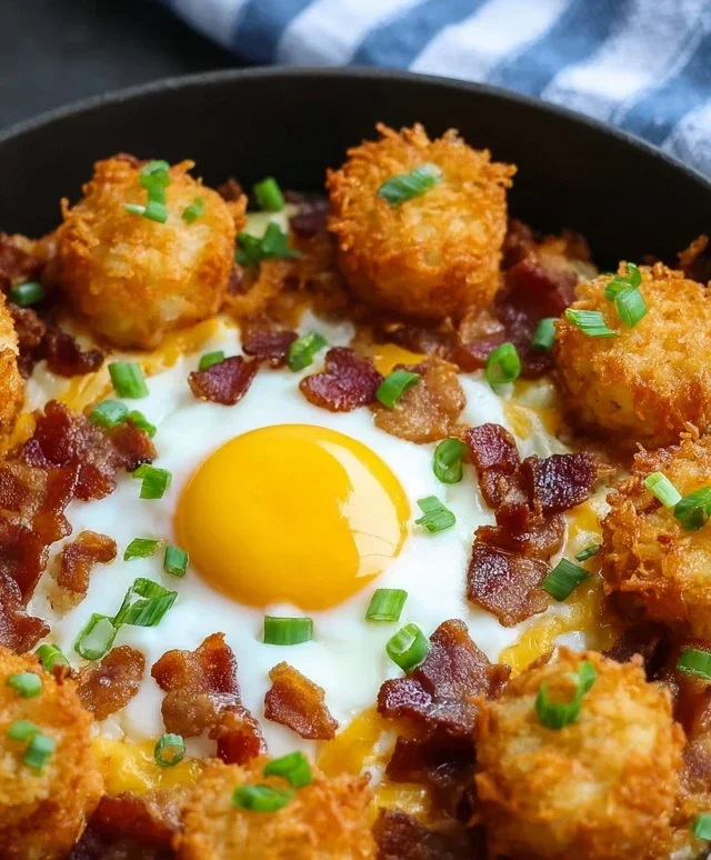 Beef Beef Bacon Egg And Cheese Breakfast Totchos