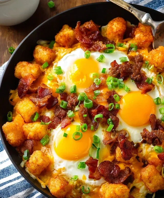 Beef Beef Bacon Egg And Cheese Breakfast Totchos