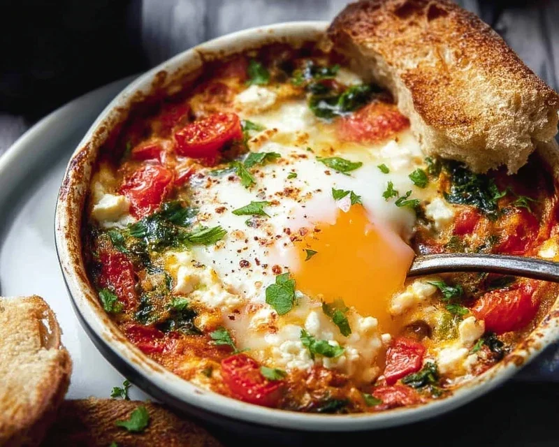 Baked Feta Eggs