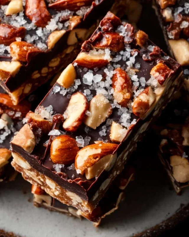 Dark Chocolate and Sea Salt Nut Bars