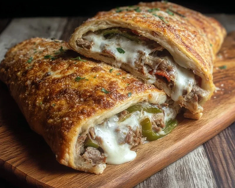 Philly Cheesesteak Stromboli