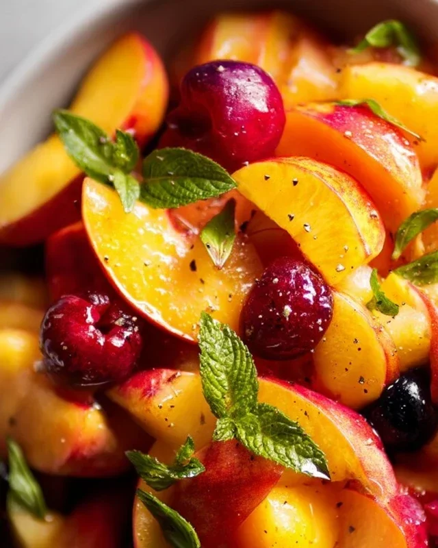 Summer Peach Fruit Salad