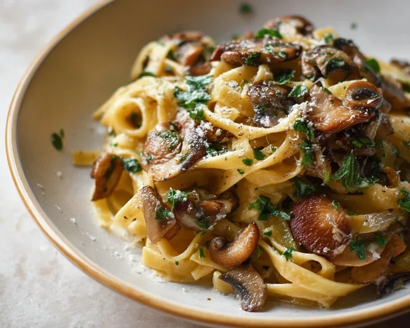 Garlic Mushroom Pasta