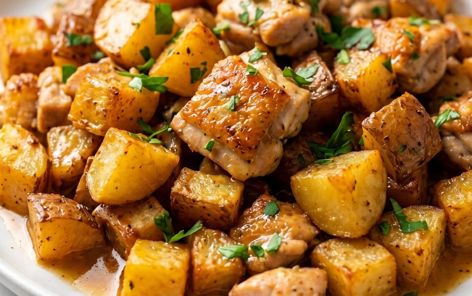 Garlic Butter Chicken and Potatoes Skillet