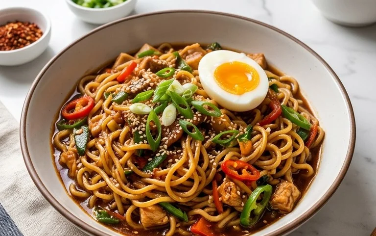 Easy Saucy Ramen Noodles