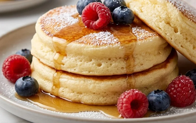 Fluffy Japanese Soufflé Pancakes