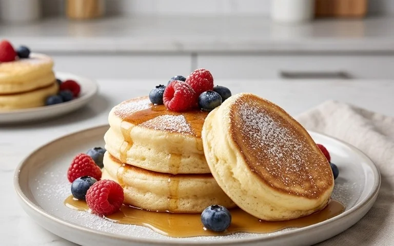 Fluffy Japanese Soufflé Pancakes