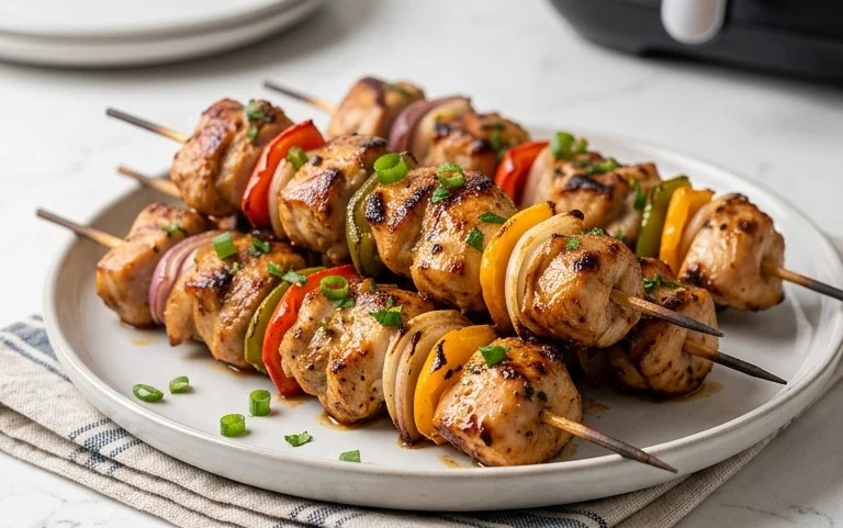 Air Fryer Chicken Skewers (VIDEO)