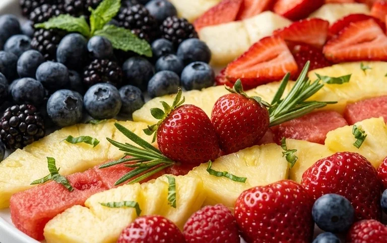 4th of July Fruit Platter Idea | How to Make an American Flag