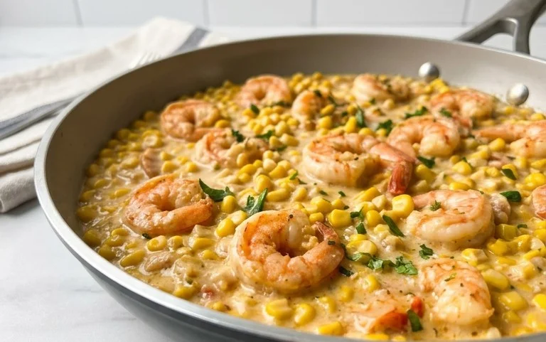 Shrimp and Creamed Corn (30 Minutes, One-Pan)