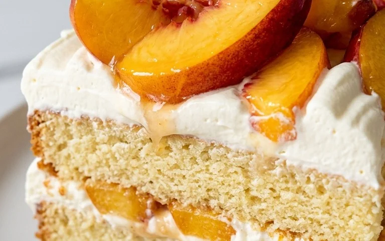 Peaches and Cream Cake