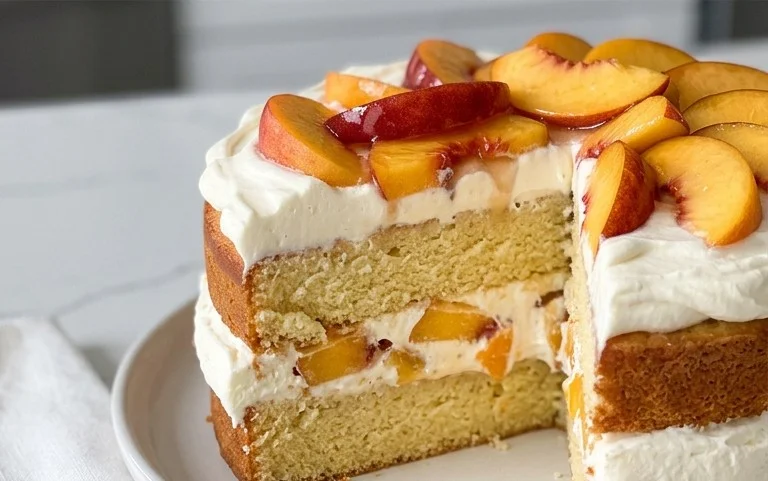 Peaches and Cream Cake