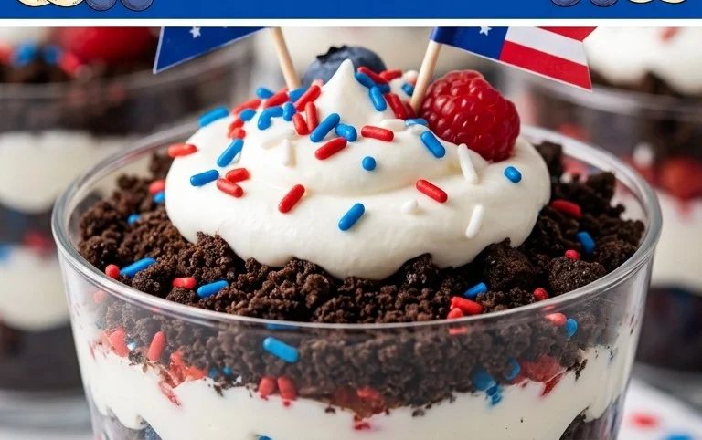 Red, White and Blue Dirt Cups