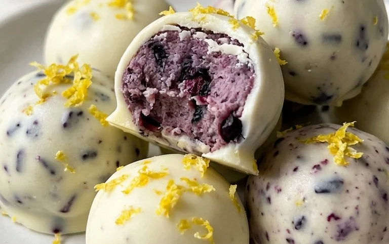 LEMON BLUEBERRY TRUFFLES