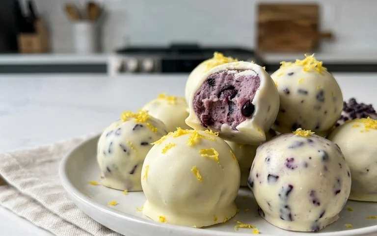 LEMON BLUEBERRY TRUFFLES