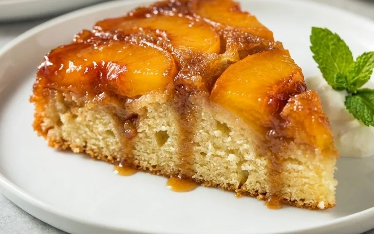 Peach Upside-Down Cake Recipe