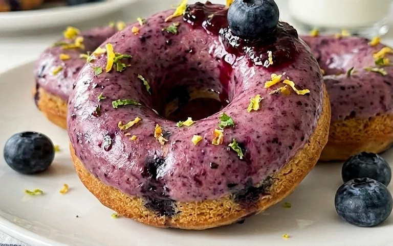 Wild Blueberry Cake Donuts