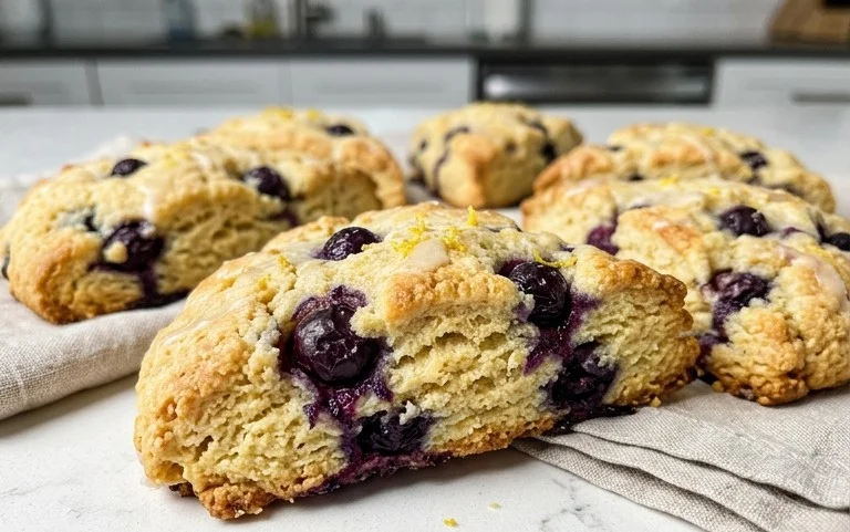 Almond Flour Lemon Blueberry Scones